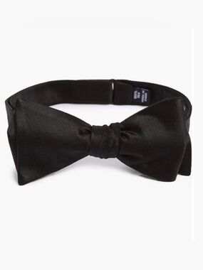 Nordstrom Black Silk Bow Tie